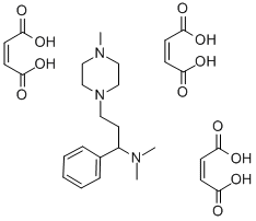 1-Piperazinepropanamine, alpha-phenyl-N,N,4-trimethyl-, (Z)-2-butenedi oate (1:3) Struktur