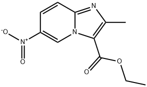 2-METHYL-6-NITRO-IMIDAZO[1,2-A]PYRIDINE-3-CARBOXYLIC ACID ETHYL ESTER Struktur