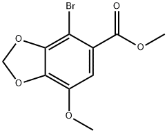 4-BROMO-7-METHOXY-BENZO[1,3]DIOXOLE-5-CARBOXYLIC ACID METHYL ESTER Struktur