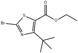 5-Thiazolecarboxylicacid,2-bromo-4-(1,1-dimethylethyl)-,ethylester(9CI) Struktur