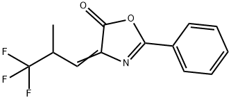 2-PHENYL-4-[2-(TRIFLUOROMETHYL)PROPYLIDENE]-5(4H)-OXAZOLONE Struktur