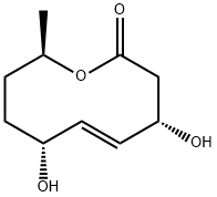 2H-Oxecin-2-one,3,4,7,8,9,10-hexahydro-4,7-dihydroxy-10-methyl-,(4S,5E,7R,10R)-(9CI) Struktur