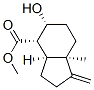 1H-Indene-4-carboxylicacid,octahydro-5-hydroxy-7a-methyl-1-methylene-,methylester,(3aS,4S,5R,7aR)-(9CI) Struktur