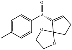 (S)-(+)-2-(p-Toluenesulfinyl)-2-cyclopentenoneethyleneketal Struktur