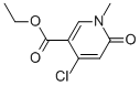 Ethyl 4-chloro-1-methyl-6-oxo-dihydropyridine-3-carboxylate Struktur