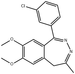 1-(3-クロロフェニル)-7,8-ジメトキシ-4-メチル-5H-2,3-ベンゾジアゼピン 化學(xué)構(gòu)造式