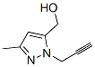 1H-Pyrazole-5-methanol,  3-methyl-1-(2-propynyl)-  (9CI) Struktur