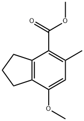 1H-Indene-4-carboxylicacid,2,3-dihydro-7-methoxy-5-methyl-,methylester(9CI) Struktur