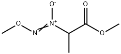 Propanoic acid, 2-(methoxy-NNO-azoxy)-, methyl ester (9CI) Struktur