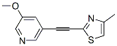 Pyridine, 3-methoxy-5-[(4-methyl-2-thiazolyl)ethynyl]- (9CI) Struktur