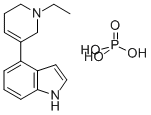 1H-Indole, 4-(1-ethyl-1,2,5,6-tetrahydro-3-pyridinyl)-, phosphate (1:1 ) Struktur