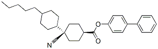 4-Cyano-4'-biphenylyl trans-4-(4-pentylcyclohexyl)-1-cyclohexanecarboxylate Struktur