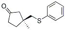 Cyclopentanone, 3-methyl-3-[(phenylthio)methyl]-, (3S)- (9CI) Struktur