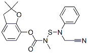 (2,2-dimethyl-3H-benzofuran-7-yl) N-(cyanomethyl-phenyl-amino)sulfanyl -N-methyl-carbamate Struktur