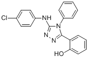 Phenol, 2-(5-((4-chlorophenyl)amino)-4-phenyl-4H-1,2,4-triazol-3-yl)- Struktur