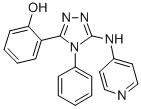 Phenol, 2-(4-phenyl-5-(4-pyridinylamino)-4H-1,2,4-triazol-3-yl)- Struktur