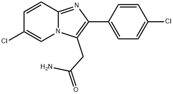 6-Chloro-2-(4-chlorophenyl)imidazo[1,2-α]pyridine-3-acetamide Struktur