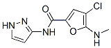 2-Furancarboxamide,  4-chloro-5-(methylamino)-N-1H-pyrazol-3-yl- Struktur