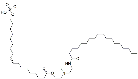 2-[methyl[2-(oleoylamino)ethyl]amino]ethyl oleate, mono(methyl sulphate) Struktur