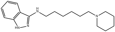 1H-Indazol-3-amine, N-(6-(1-piperidinyl)hexyl)- Struktur