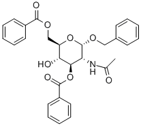 BENZYL 2-ACETAMIDO-3,6-DI-O-BENZOYL-2-DEOXY-ALPHA-D-GLUCOPYRANOSIDE Struktur