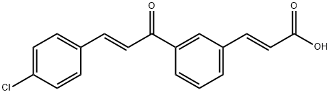 2-Propenoic acid, 3-(3-(3-(4-chlorophenyl)-1-oxo-2-propenyl)phenyl)-,  (E,E)- Struktur