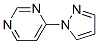 Pyrimidine, 4-(1H-pyrazol-1-yl)- (9CI) Struktur