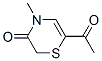 2H-1,4-Thiazin-3(4H)-one, 6-acetyl-4-methyl- (9CI) Struktur