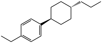 trans-1-ethyl-4-(4-propylcyclohexyl)benzene Struktur