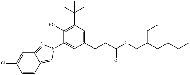 2-ethylhexyl 3-[3-tert-butyl-4-hydroxy-5-(5-chloro-2H-benzotriazol-2-yl)phenyl]propionate Structure