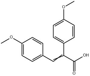 (4-methoxyphenyl)(4-methoxybenzylidene)acetic acid Struktur