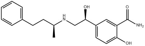 Benzamide, 2-hydroxy-5-((1S)-1-hydroxy-2-(((1S)-1-methyl-3-phenylpropy l)amino)ethyl)- Struktur