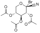 2,3,4-TRI-O-ACETYL-1-BROMO-1-DEOXY-BETA-D-XYLOPYRANOSYL CYANIDE Struktur