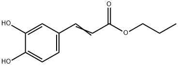 2-Propenoic acid, 3-(3,4-dihydroxyphenyl)-, propyl ester Struktur