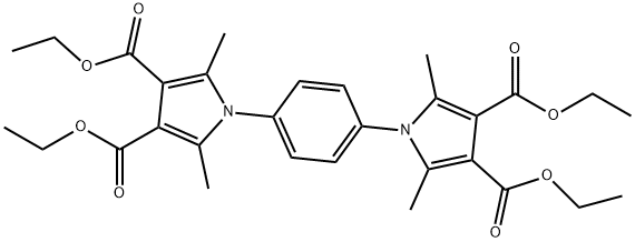 TETRAETHYL 1,1'-(1,4-PHENYLENE)BIS(2,5-DIMETHYL-1H-PYRROLE-3,4-DICARBOXYLATE) Struktur