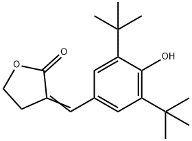 alpha-(3,5-di-tert-Butyl-4-hydroxybenzylidene)gamma-butyrolactone Struktur