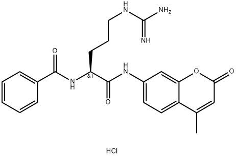 N-ALPHA-BENZOYL-L-ARGININE 7-AMIDO-4-METHYLCOUMARIN HYDROCHLORIDE Struktur