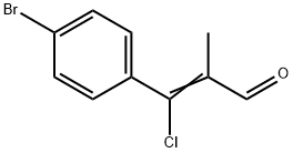 3-(4-bromophenyl)-3-chloromethacrylaldehyde Struktur