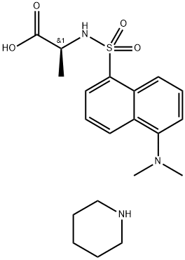 N-[[5-(dimethylamino)-1-naphthyl]sulphonyl]-L-alanine, compound with piperidine (1:1) Struktur