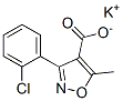 potassium 3-(2-chlorophenyl)-5-methylisoxazole-4-carboxylate Struktur