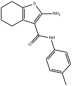 2-AMINO-N-(4-METHYLPHENYL)-4,5,6,7-TETRAHYDRO-1-BENZOTHIOPHENE-3-CARBOXAMIDE Struktur