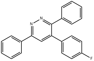 PYRIDAZINE, 4-(4-FLUOROPHENYL)-3,6-DIPHENYL- Struktur