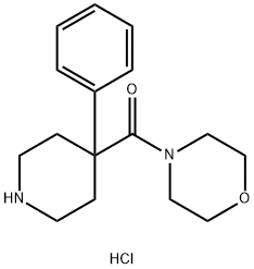 4-(4-phenylpiperidin-4-ylcarbonyl)morpholine hydrochloride Struktur