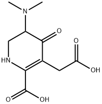 3-Pyridineacetic  acid,  2-carboxy-5-(dimethylamino)-1,4,5,6-tetrahydro-4-oxo- Struktur