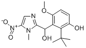 5-Nitro-1-methyl-imidazolyl-6-tert-butyl-5-hydroxy-2-methoxy-phenyl-ca rbinol Struktur