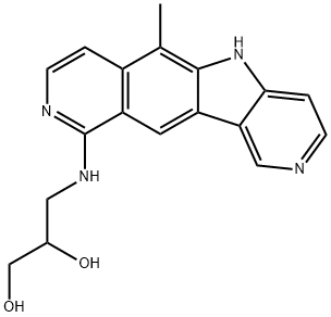 3-[(6-Methyl-5H-pyrido[3',4':4,5]pyrrolo[2,3-g]isoquinolin-10-yl)amino]-1,2-propanediol Struktur