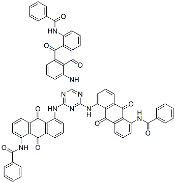 N,N',N''-[1,3,5-triazine-2,4,6-triyltris[imino(9,10-dihydro-9,10-dioxoanthracene-5,1-diyl)]]tris(benzamide) Struktur