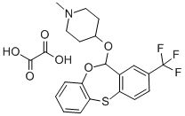 8-Trifluoromethyl-6-(1-methyl-4-piperidyl)-6H-dibenz(b,e)-1,4-oxathiep in hydrogen oxalate Struktur