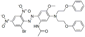 N-[5-[bis(2-phenoxyethyl)amino]-2-[(2-bromo-4,6-dinitrophenyl)azo]-4-methoxyphenyl]acetamide Struktur