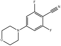 2,6-Difluoro-4-morpholin-4-ylbenzonitrile Struktur